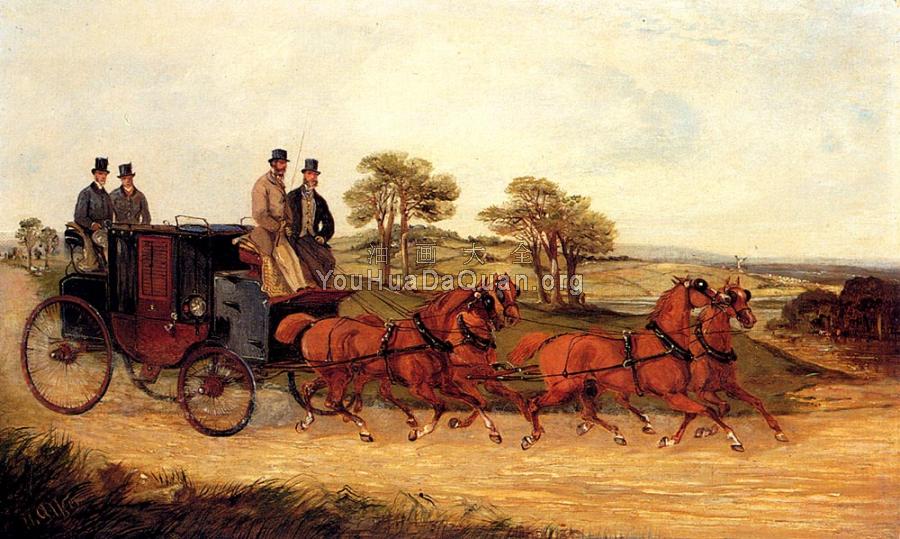 Mail Coaches on an Open Road - 亨利·艾尔肯